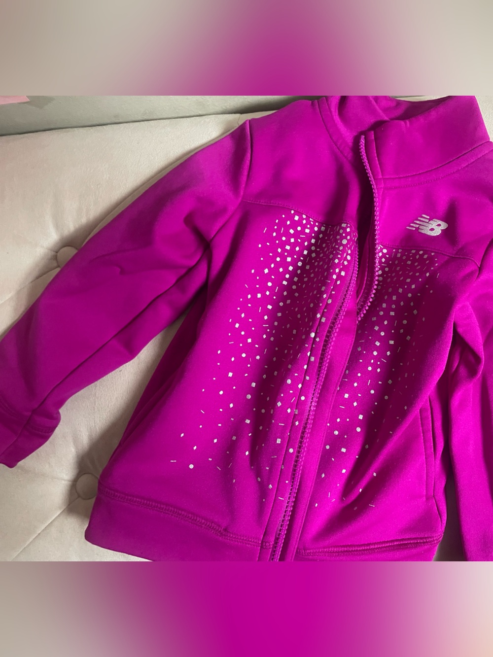 3t girls zip up fusia NB